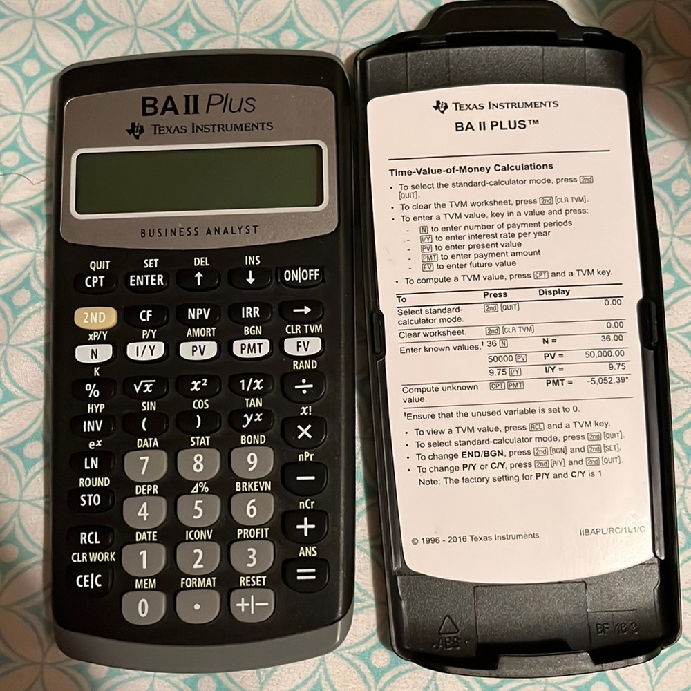 BA II Texas Instrument Calculator | Financial Calculator | Works Perfectly Fine!